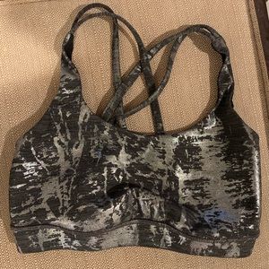 Lululemon 20Y anniversary silver sports bra